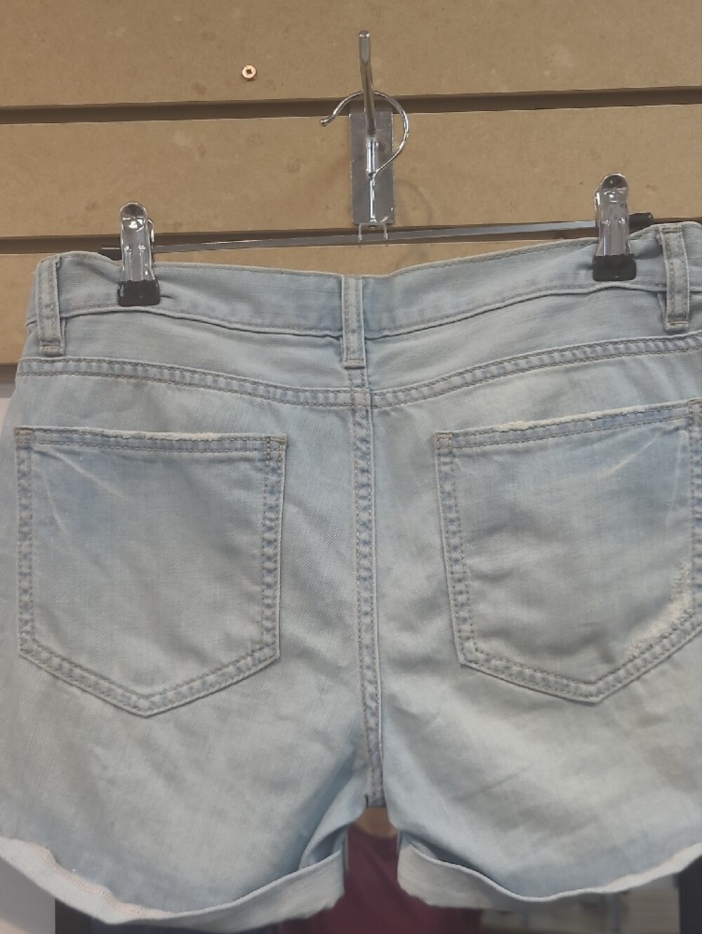 BCBGeneration Light Blue Ripped Denim Shorts - Picture 2 of 2